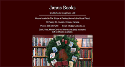 Desktop Screenshot of janusbooks.ca