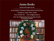 Tablet Screenshot of janusbooks.ca